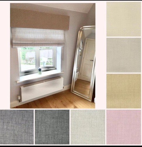 Linen padded box window pelmet - linen,