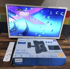 Bush 24" HD Ready TV/DVD Combi – White with Remote & Wall Bracket,ELED24HDSDVD