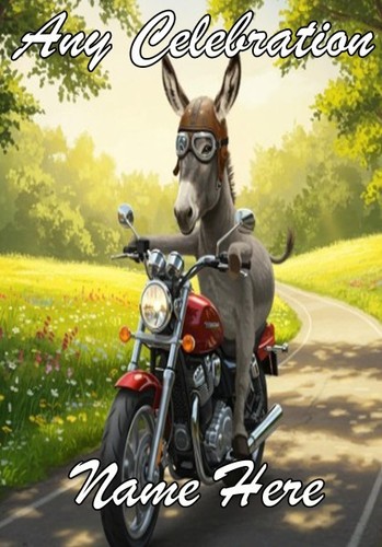 Donkey riding motorbike - donkey, pidtss