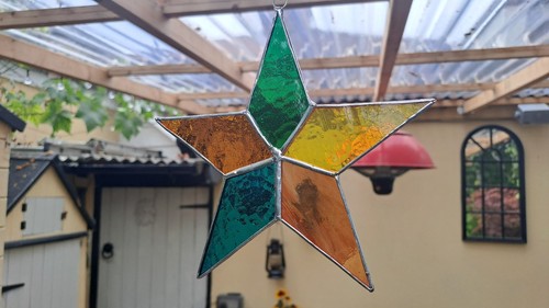 Stained glass multicoloured - glass,