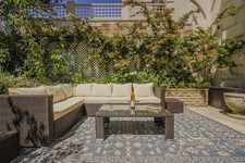 Huge Outdoor Waterproof Garden Blue & Yellow Rug 3.4m x 2.4m - HOUSE CLEARANCE!