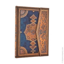 Paperblanks 2026 12-Month Safavid Indigo Weekly Midi Vertical Hardcover Diary