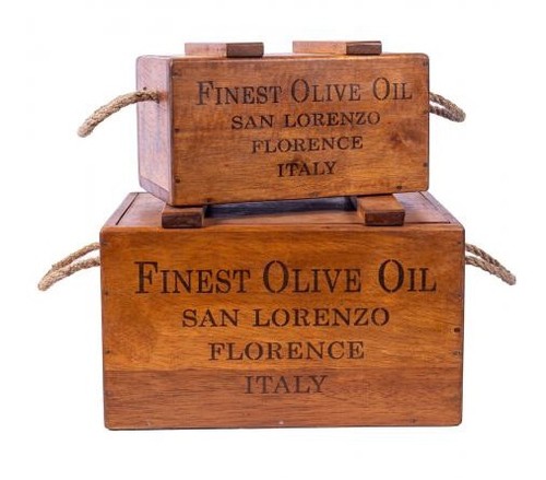 Storage trunk crate olive oil - trunk,