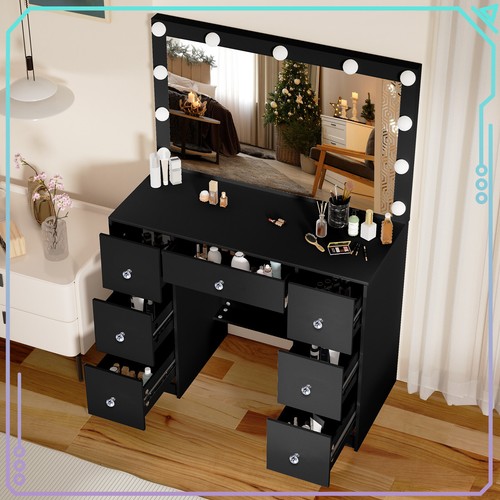 Black makeup desk - makeup,