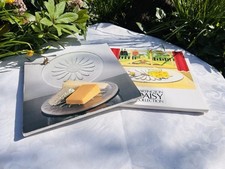 Vintage Dartington 24% Crystal Cheese & Butter Board By Frank Thrower Set of 2