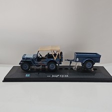 Cararama Hongwell  Willys Jeep & Trailer CJ-2A  1:43 Scale Unboxed