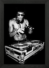 Bruce Lee DJ meme Framed Wall