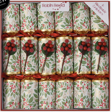 Winter Berry Large Handmade Luxury Traditional Christmas Crackers (6 Pack)