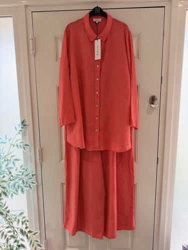 Sahara london coral - 100%, linen