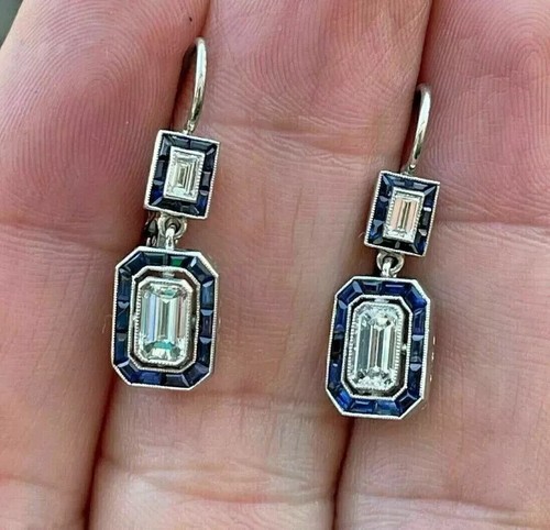Art deco emerald cut lab - emerald,