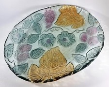 Blue -ish Heavy Glass Serving