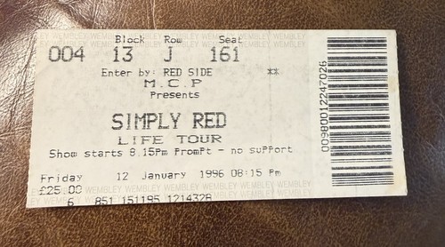 Simply red rare concert ticket - rare,