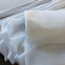 20 meters of white voile sheer