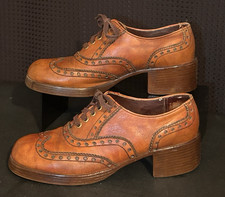 Vintage 1970s Leather Platform