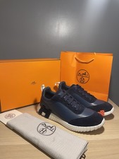 Herms Bounce Navy Leather & Suede🔥UK Size 9✅Brand New  to be shipped as discus