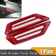 2Pcs Universal Car Exterior Side Fender Hood Intake Vent Air Wing Cover Trim 