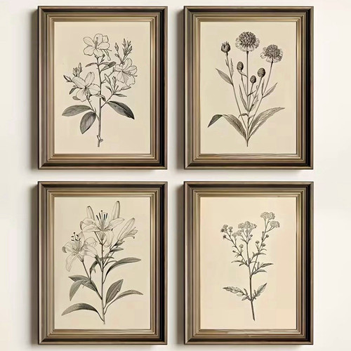Set botanical canvas - of,