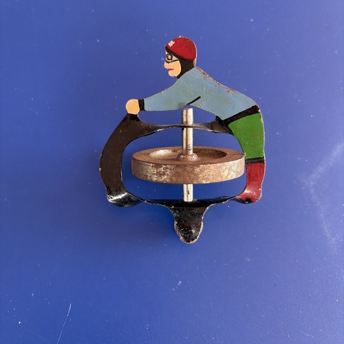 Vintage metal toy jockey - vintage,