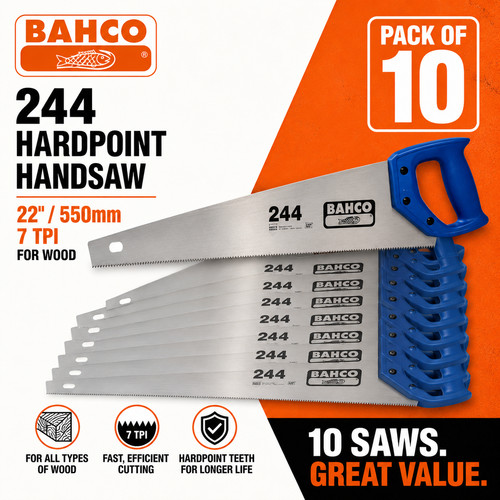 Bahco 244 hardpoint handsaw - hardpoint,