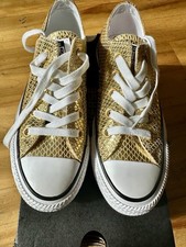 Ladies Gold Converse All Star