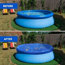 6-15ft Round Swimming Pool Cover for Outdoor Garden Frame Family Paddling Pools@