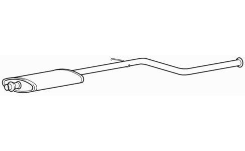 Centre exhaust middle silencer - centre,