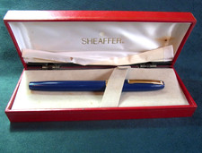 SHEAFFER GOLD FOUNTAIN PEN 23K GOLD NIB WHITE DOT BOXED CARTRIDGE