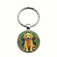 Golden Retriever Labrador Pup Handmade Fashionable Keyring Handcrafted Gift