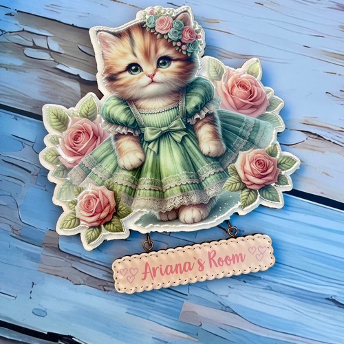 Vintage dressed kitten - vintage,