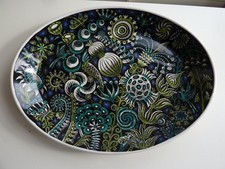 RARE VINTAGE PORTMEIRION MAGIC GARDEN LARGE 15 INCH OVAL MEAT DISH EXCELLENT