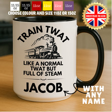 Funny Train Mug Trainspotter Gift Personalised Railway Big Coffee Cup 11oz 15oz