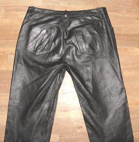 Tello mens leather jeans - jeans, black