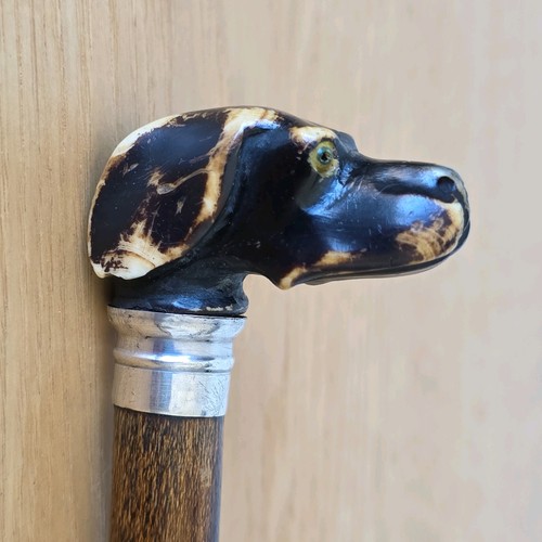 Antique dog head - , silver