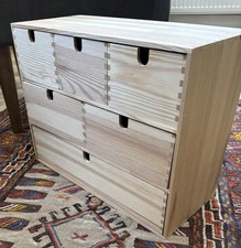 NEW IKEA MOPPE Mini Chest of Drawers Pine Wood Storage Organizer 42x18x32 cm