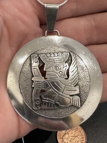 Large mayan inca pendant - pendant, on