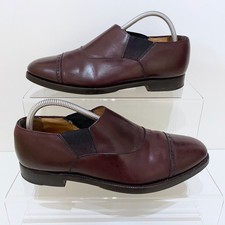 OLIVER SWEENEY Shoes Mens UK 7.5 Brown Leather Derby Twin Gusset Slip On Toe Cap