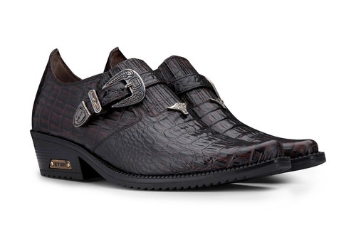 Men real leather western - men's,