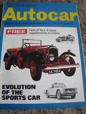 AUTOCAR MAGAZINE NOV 1969 SUNBEAM IMP SPORT FIAT 850 SPECIAL EVOLUTION SPORTS CA