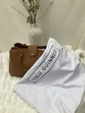 Lulu Guinness Tan Leather Tote Bag With Detachable Cross Body Strap