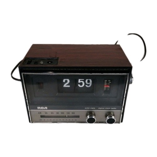Vintage rca flip clock - rca, am/fm