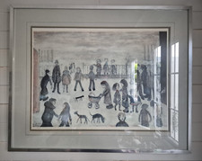 L.S LOWRY 'The Park' 1976 - Fine Art Limited Edition Original Print  63cm x 47cm