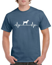 Mens Unisex Dog Gifts TShirt Presents Rat Terrier Heart Beat Pulse Love