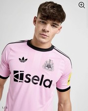 LARGE Newcastle United Adidas 25/26 Pink Trefoil Goalkeeper Shirt Top Official 
