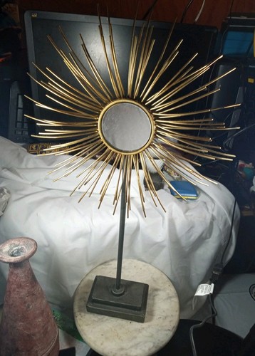 Gold starburst mirror regina - gold,