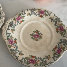 Vintage Booths silicone china floradora 2 cake plates