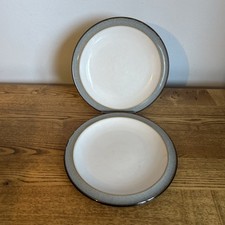 DENBY JET GREY TEA PLATES /