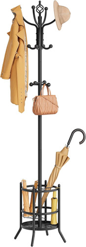 Coat rack stand with - coat, umbrella