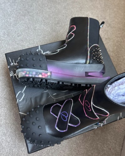 Cyberpunk platform boots black - platform,