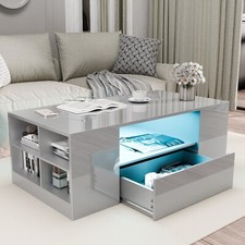 LED Coffee Table Wooden 2