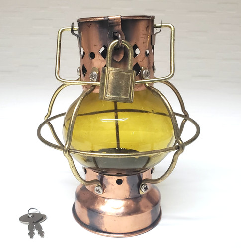 Lantern shaped glass piggy - lantern,